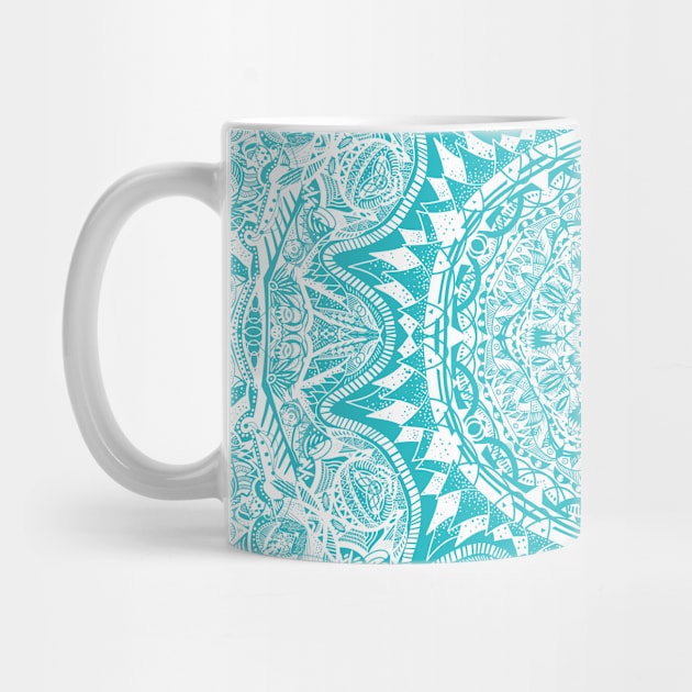 Aqua Blue Mandala Pattern by mailboxdisco